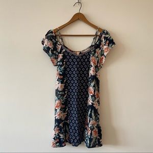Xhilaration, Mini Mixed Pattern Dress, XS